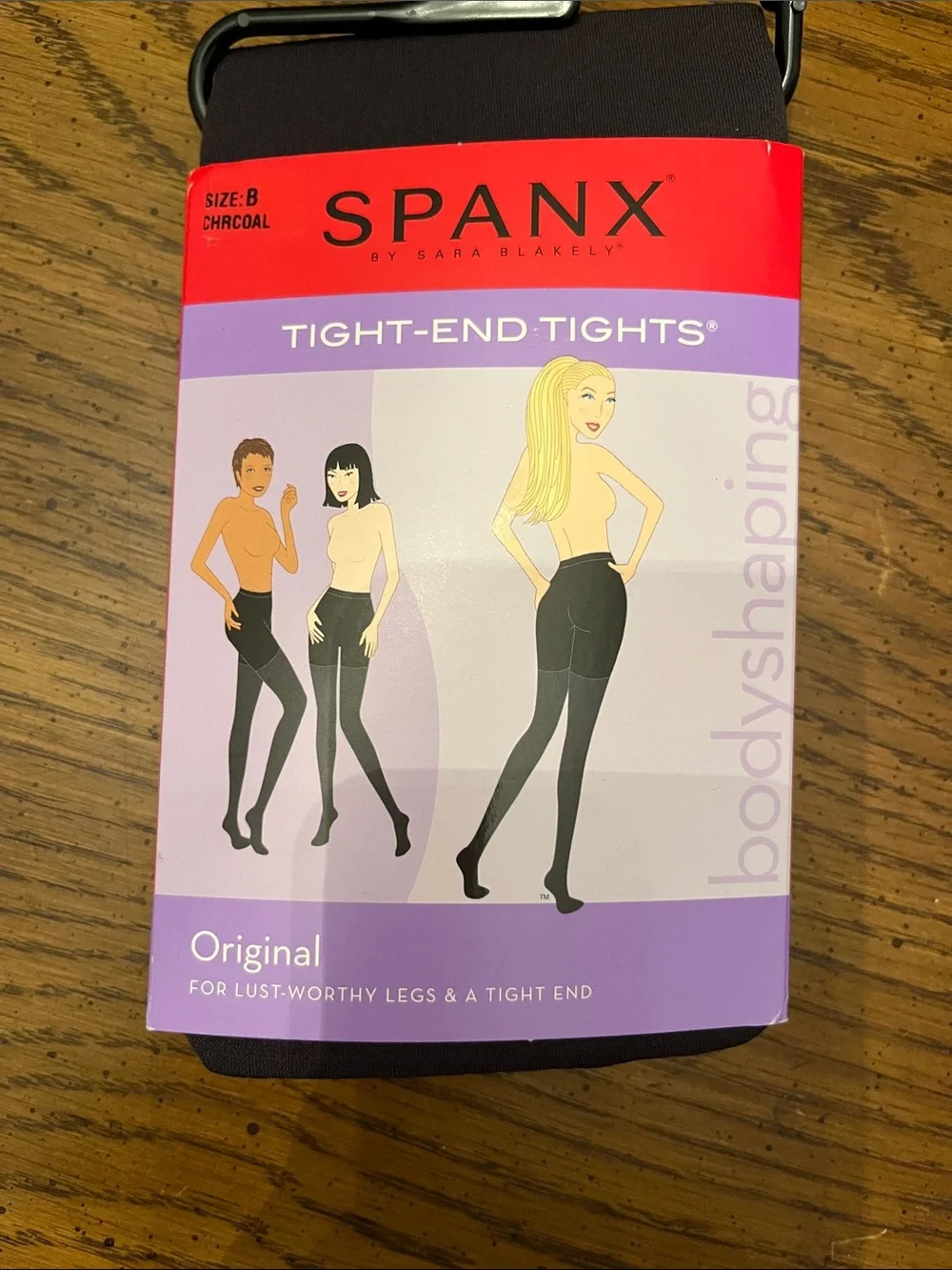 SPANX Tight-End Tights in Charcoal Gray, size B, new with tags